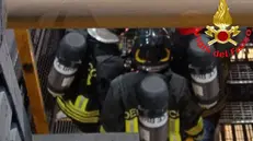 Vigili del fuoco in azione alla Ori Martin