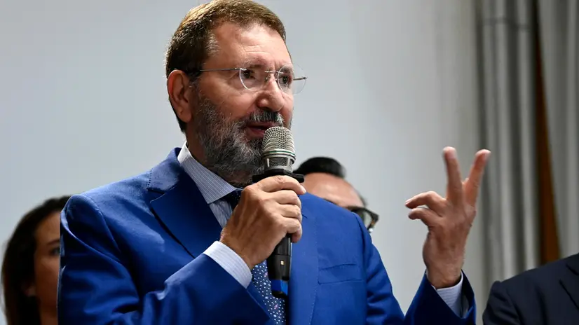 Ignazio Marino durante la conferenza stampa di Alleanza Verdi e Sinistra per commentare i risultati delle elezioni europee, Roma, 10 giugno 2024. ANSA/RICCARDO ANTIMIANI