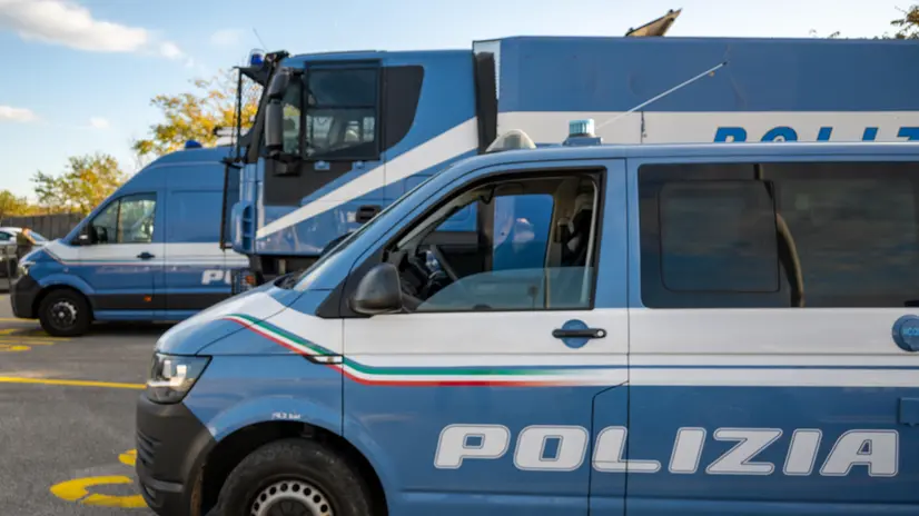 police vehicles during the 2026 FIFA World Cup European Qualifiers soccer match between Italy vs Israel at the Bluenergy Stadium – Stadio Friuli in Udine, Italy, 14 October 2025. ANSA/Alessio Marini