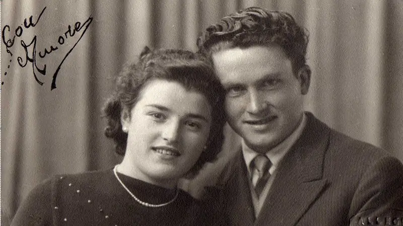 I due neosposi nel 1955 - © www.giornaledibrescia.it