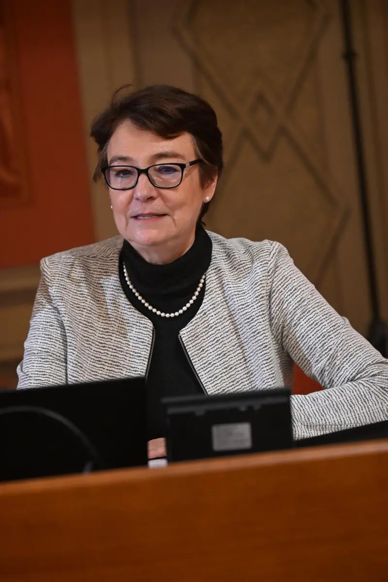 SPETTACOLI BRESCIA CENTRO TEATRALE BRESCIANO AULA MAGNA UNIVERSITA' CATTOLICA INCONTRO CON LUCA MICHELETTI NELLA FOTO LUCIA MOR 13/11/2025 newreporter©favretto