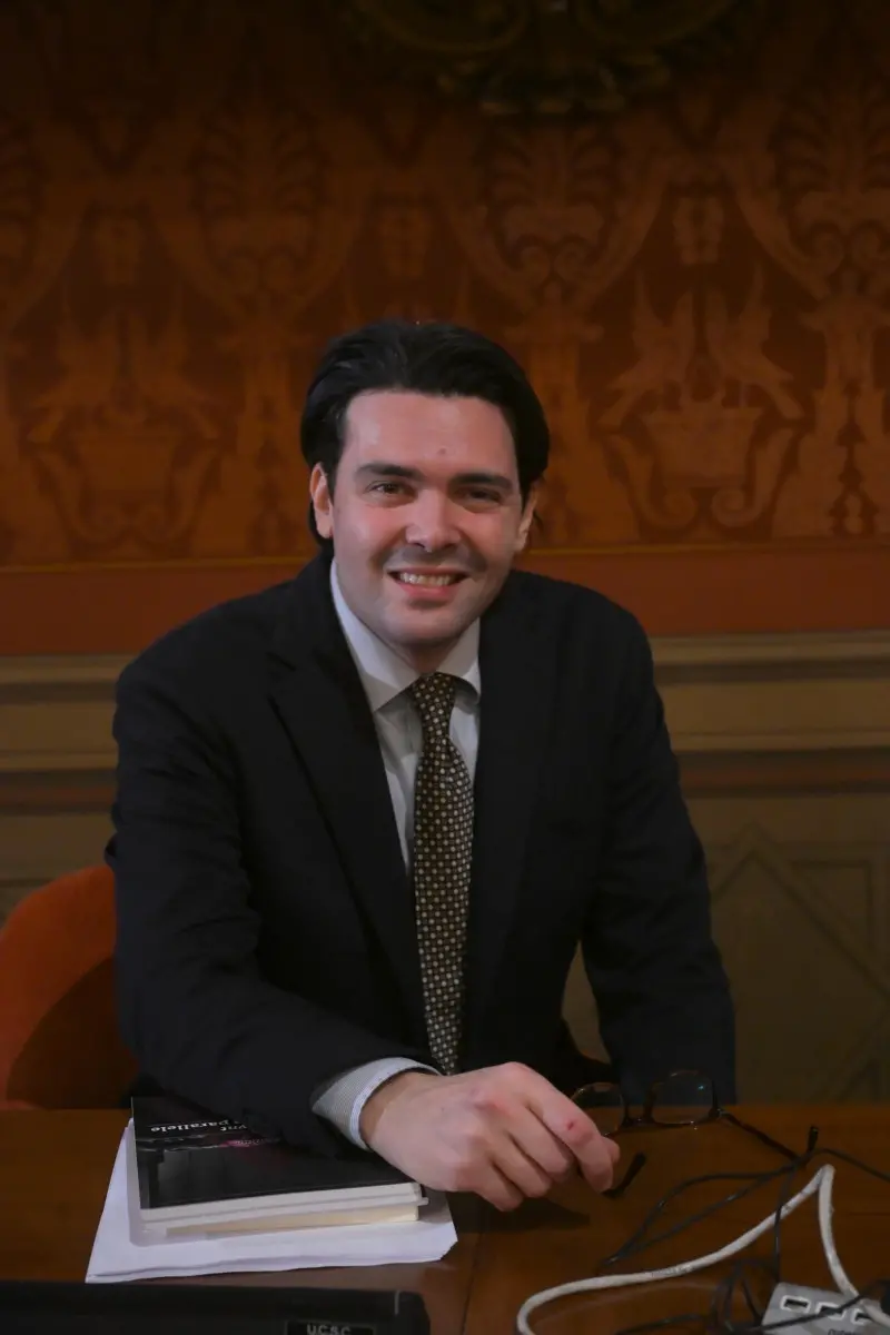 SPETTACOLI BRESCIA CENTRO TEATRALE BRESCIANO AULA MAGNA UNIVERSITA' CATTOLICA INCONTRO CON LUCA MICHELETTI NELLA FOTO LUCA MICHELETTI 13/11/2025 newreporter©favretto