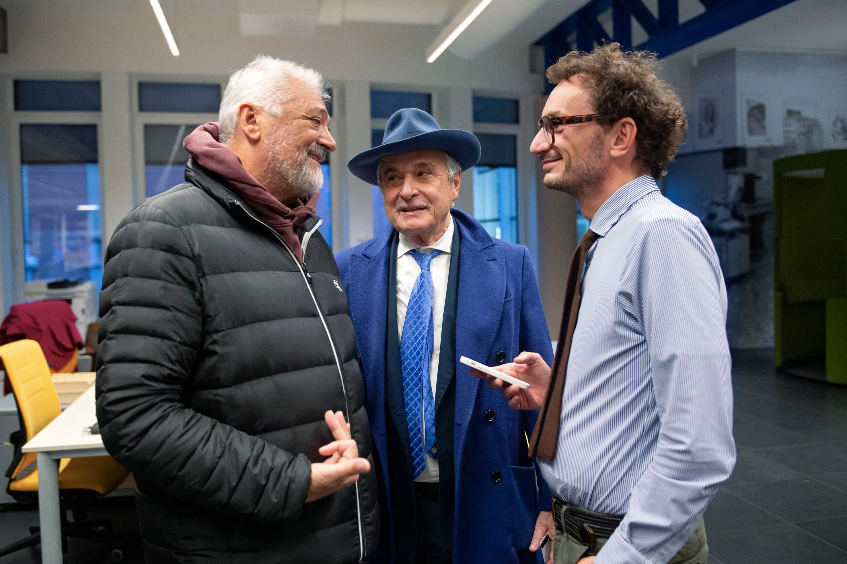 Spillo Altobelli in visita alla redazione del Giornale di Brescia
