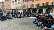 La manifestazione degli studenti a Brescia