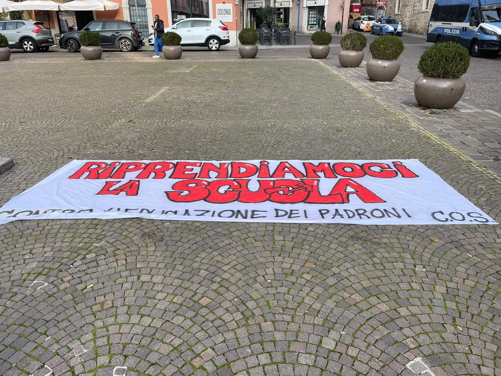 La manifestazione degli studenti a Brescia