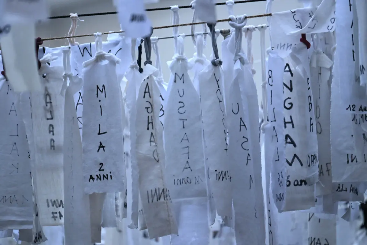 Mo.Ca, l'opera collettiva che ricorda i bambini uccisi a Gaza