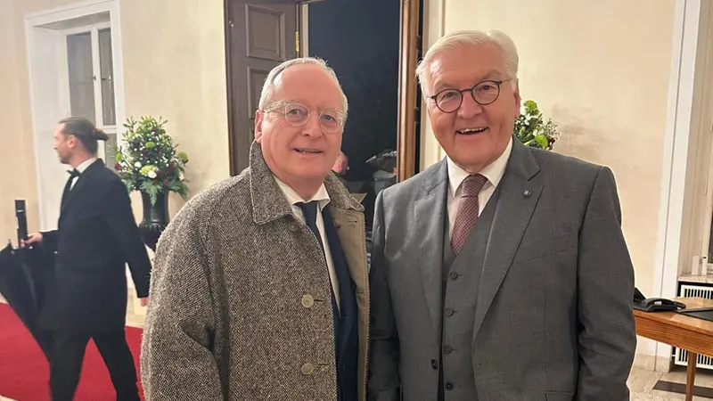 Casasco insieme al presidente tedesco Frank-Walter Steinmeier