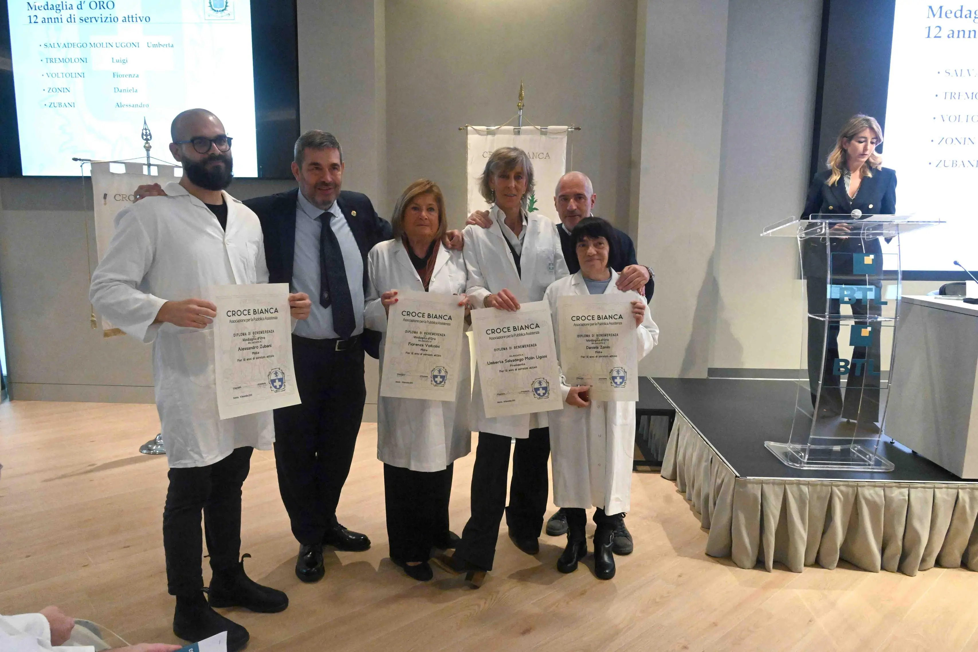 La Croce bianca premia i militi in prima linea