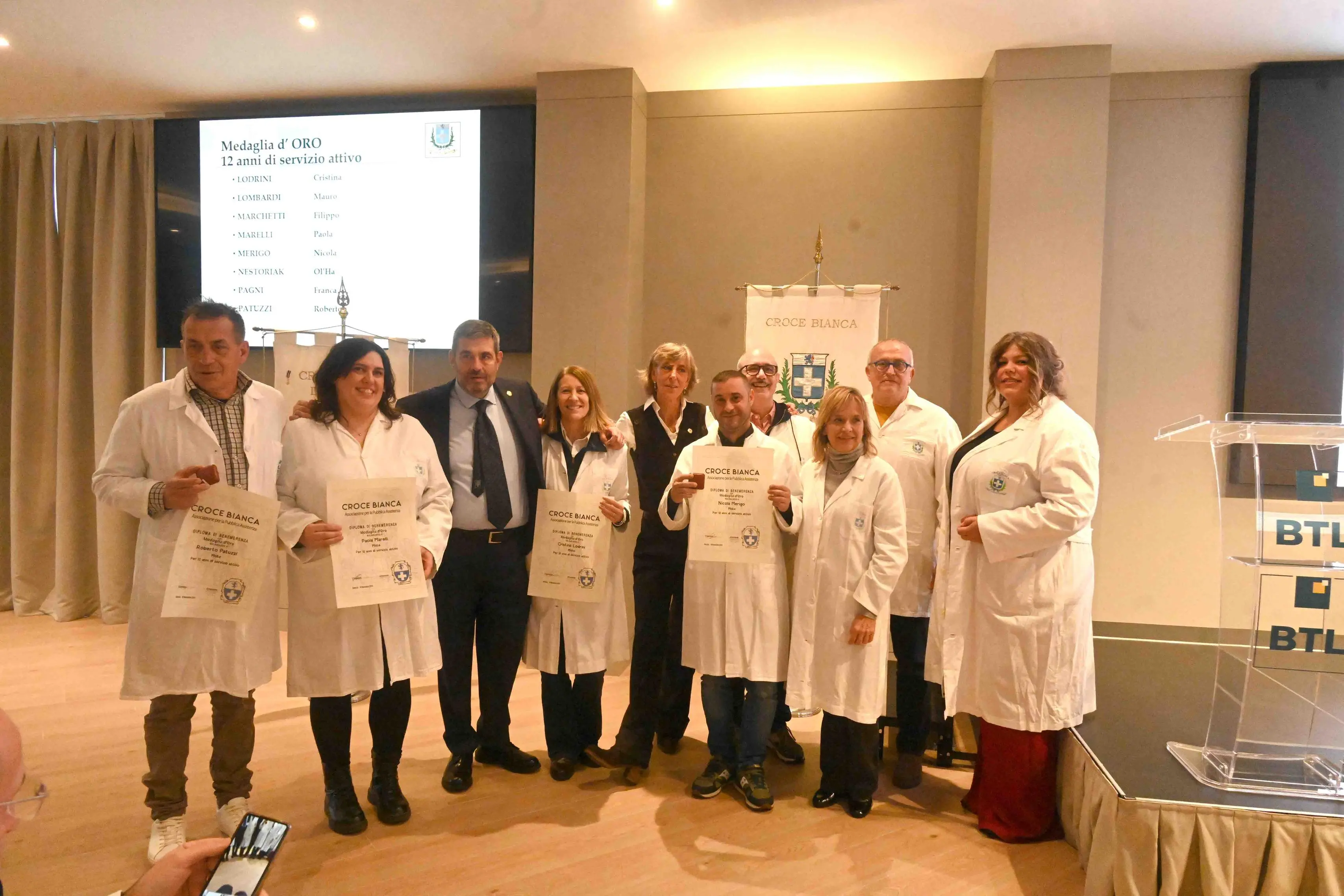 La Croce bianca premia i militi in prima linea