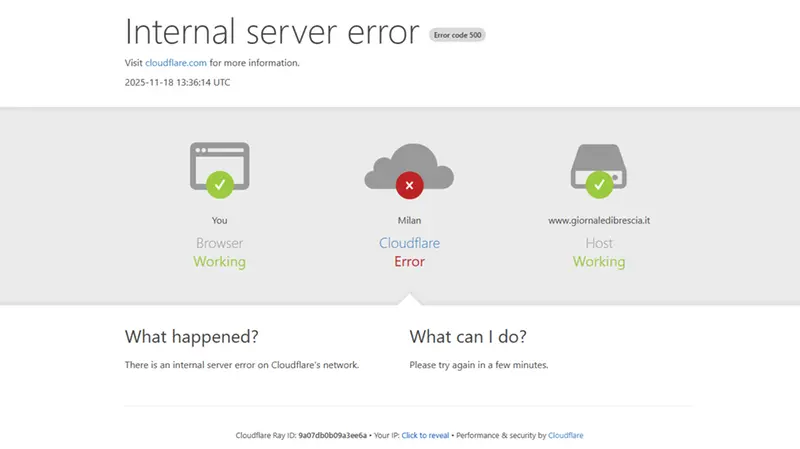 La homepage del Giornale di Brescia