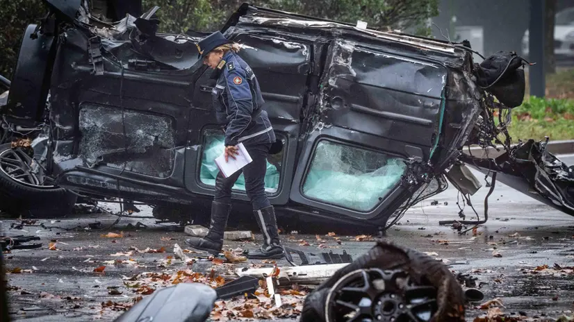 Le auto coinvolte nello scontro mortale - Foto Ansa © www.giornaledibrescia.it