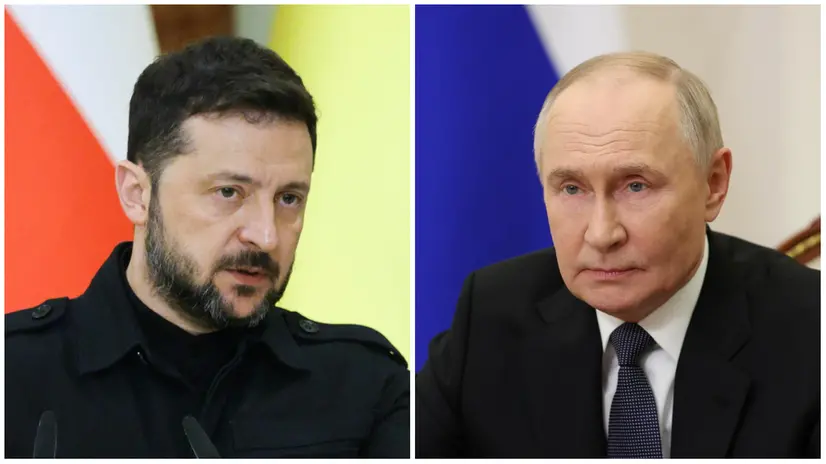 Volodymyr Zelensky e Vladimir Putin - Foto Ansa © www.giornaledibrescia.it