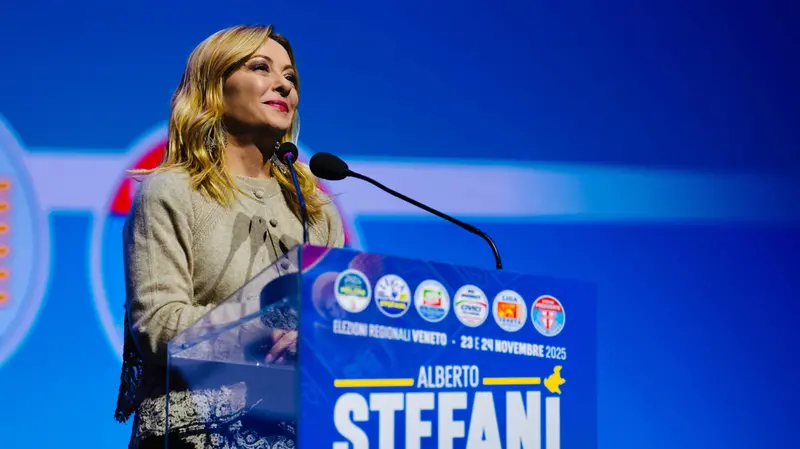 La premier Giorgia Meloni a Padova - Foto Ansa © www.giornaledibrescia.it