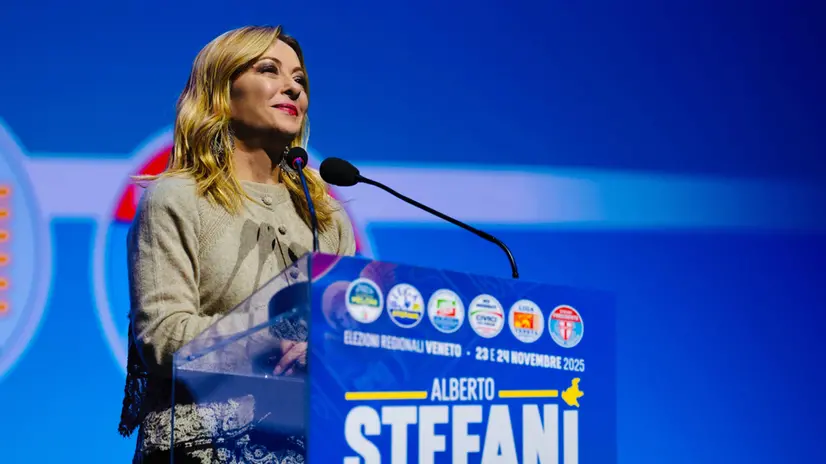 La premier Giorgia Meloni a Padova - Foto Ansa © www.giornaledibrescia.it