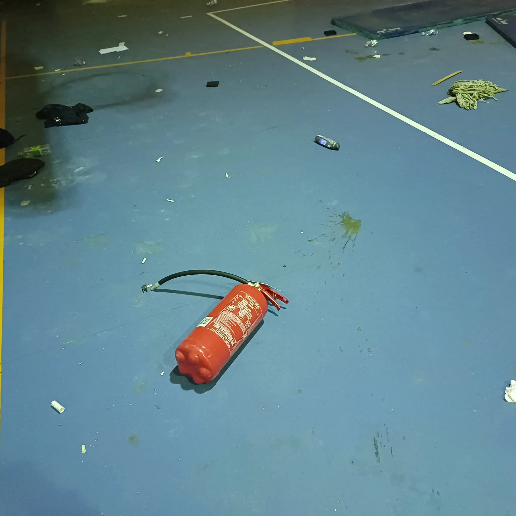 Le condizioni in cui versa la palestra del Tartaglia-Olivieri