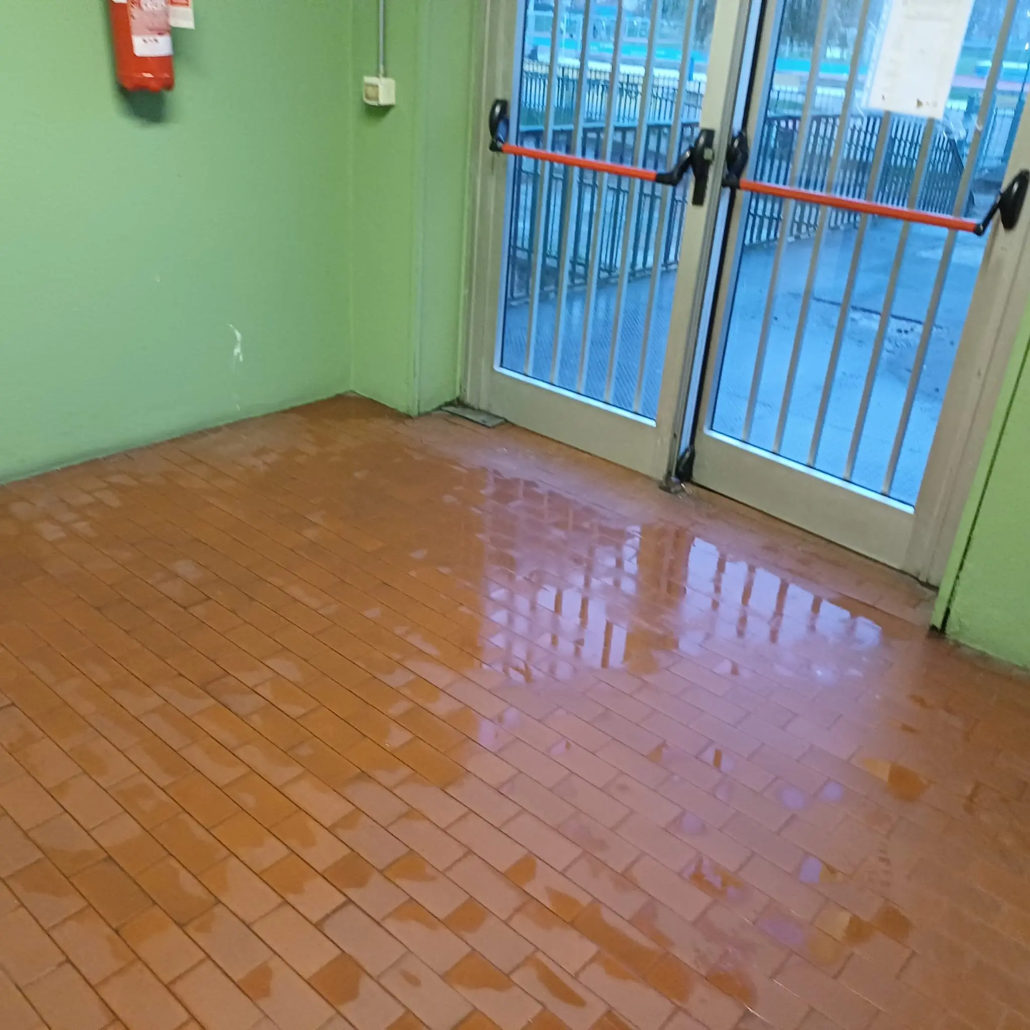 Le condizioni in cui versa la palestra del Tartaglia-Olivieri