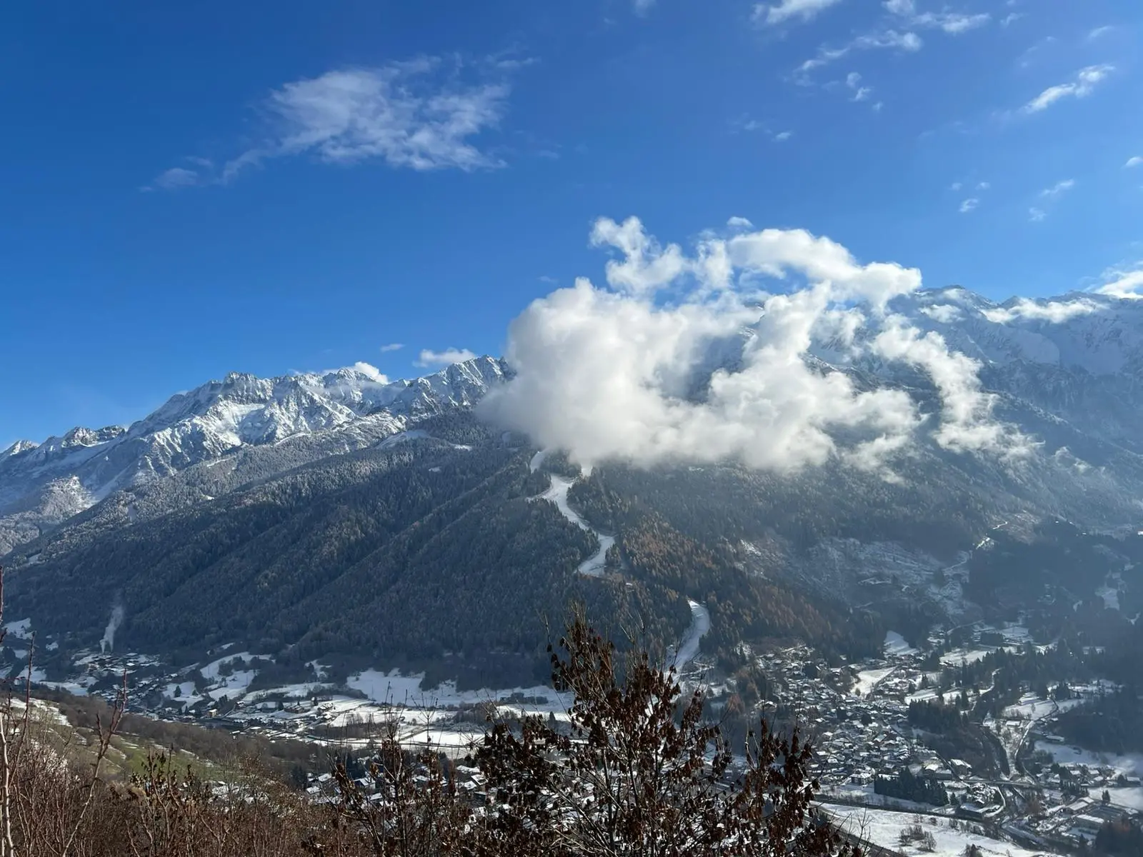 La prima neve a Ponte di Legno