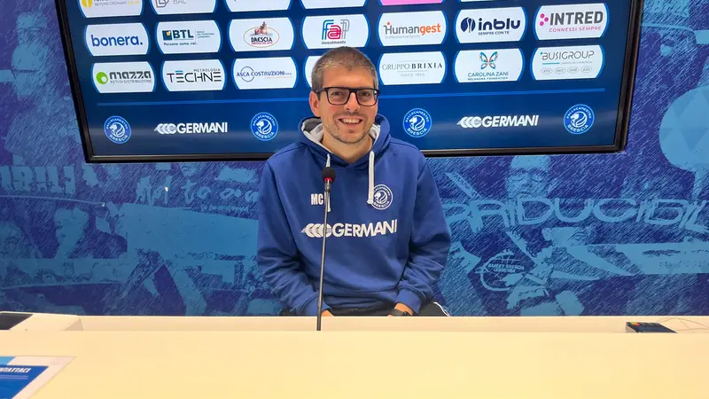 Il coach della Germani Matteo Cotelli - © www.giornaledibrescia.it