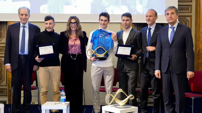 Scaroni premiato alla Camera dall'on. Pella e dalla ministra Santanchè - Foto Rodella