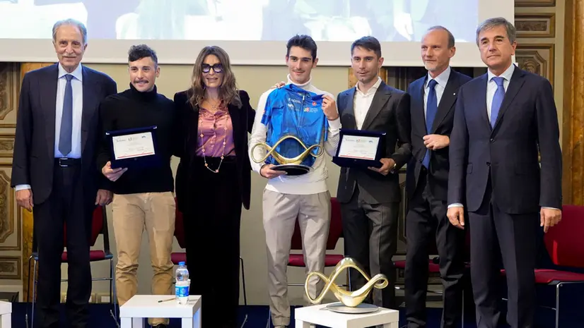 Scaroni premiato alla Camera dall'on. Pella e dalla ministra Santanchè - Foto Rodella