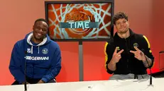 David Cournooh e Giovanni Veronesi a Basket Time, su Teletutto - © www.giornaledibrescia.it