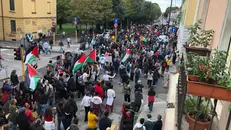 Il corteo ProPal a Brescia - © www.giornaledibrescia.it