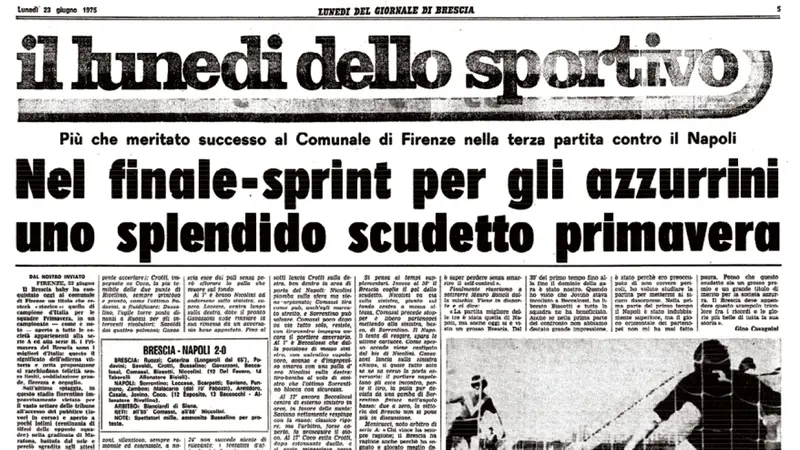 La pagina del GdB dedicata al trionfo