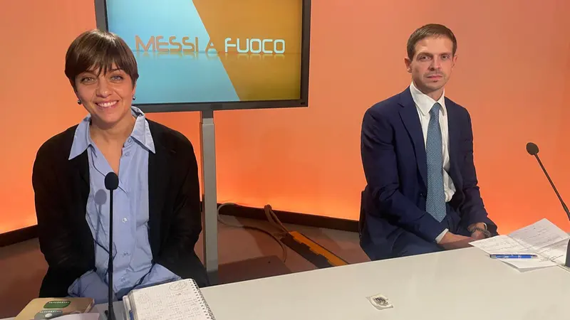 Anna Frattini e Alessio Bernardi a Messi a fuoco su Teletutto - © www.giornaledibrescia.it