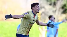 Esulta Luigi Caccavo - Ufficio stampa Lumezzane