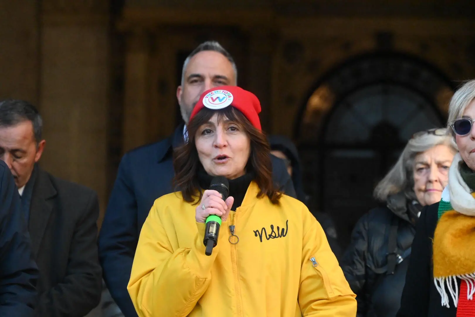 Viva Vittoria, l'installazione in piazza Loggia