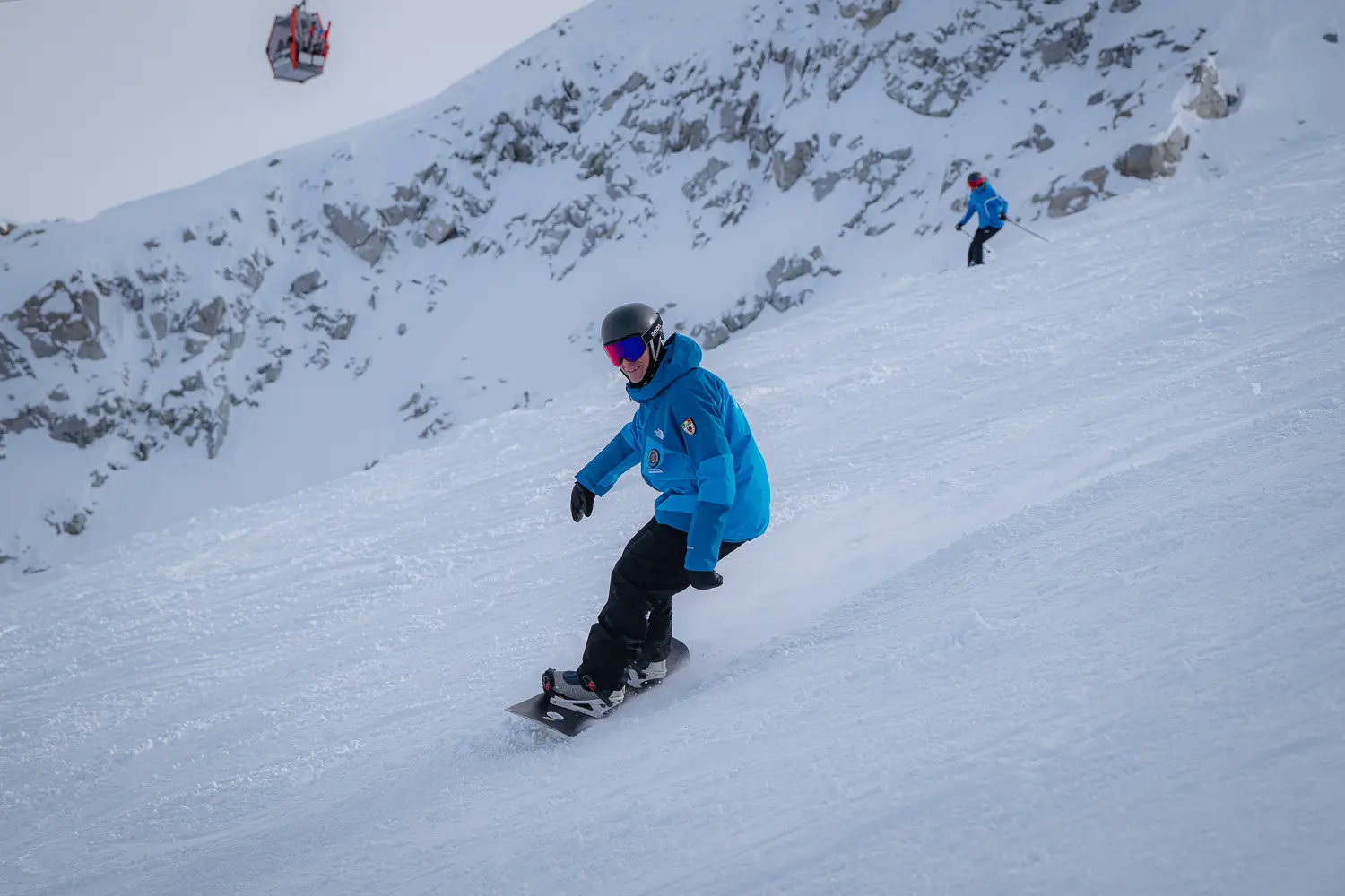 La prima sciata della stagione in Presena