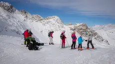 La prima sciata della stagione in Presena