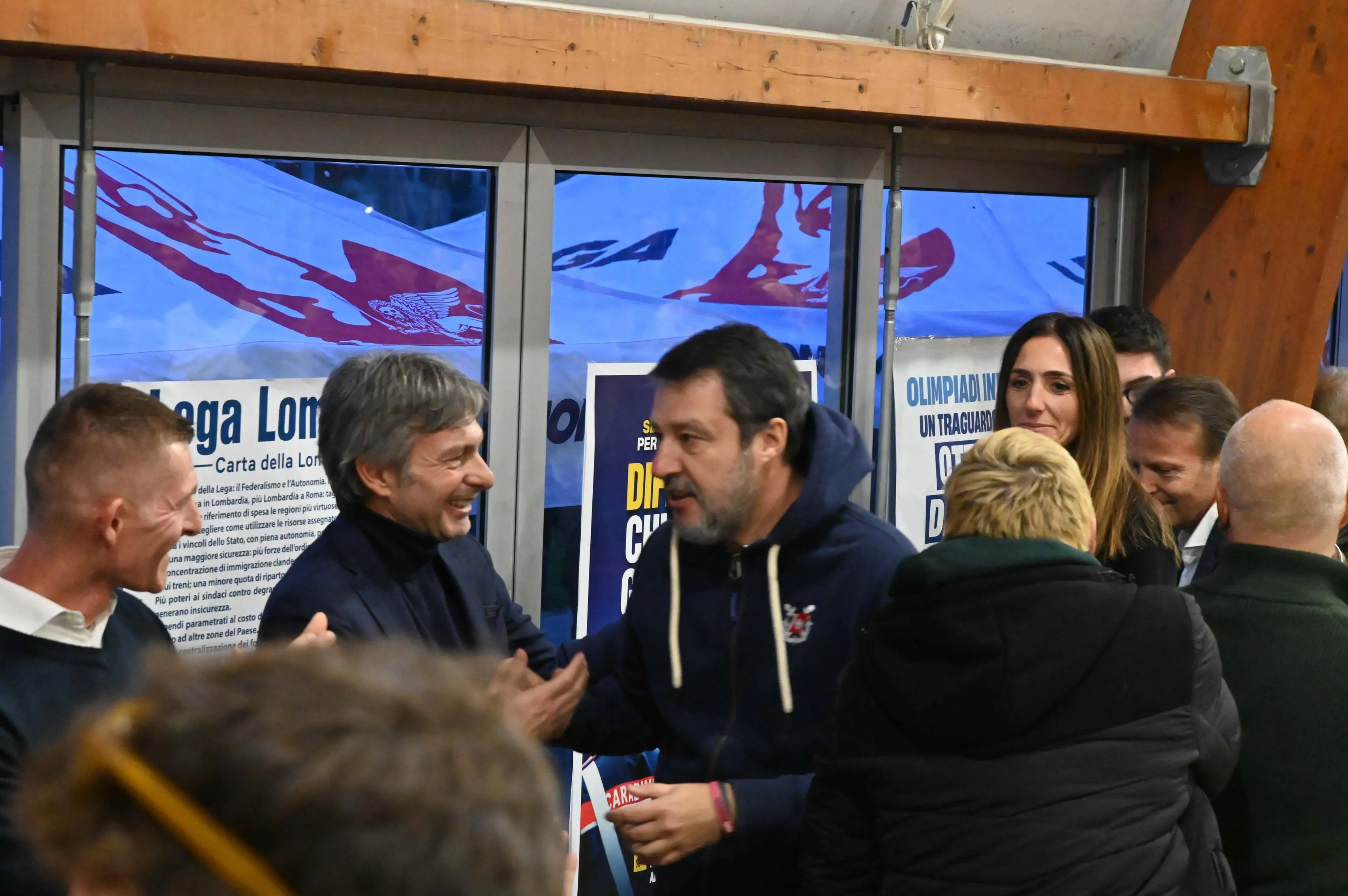 CASTELCOVATI INTERVENTO DI MATTEO SALVINI ALLA FESTA DELLA LEGA  REDAZIONE PROVINCIA 23-11-2025 GABRIELE STRADA NEW EDEN GROUP 