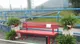Alcune panchine rosse in Val Trompia e a Lumezzane