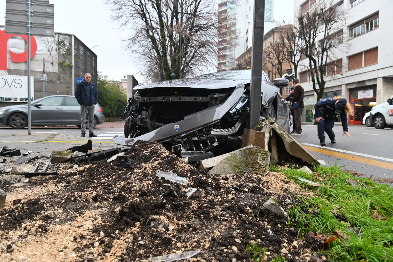 L'incidente in viale Duca d'Aosta