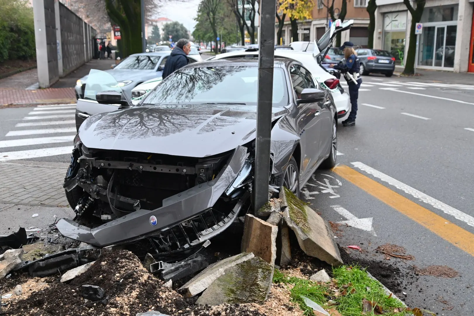 L'incidente in viale Duca d'Aosta