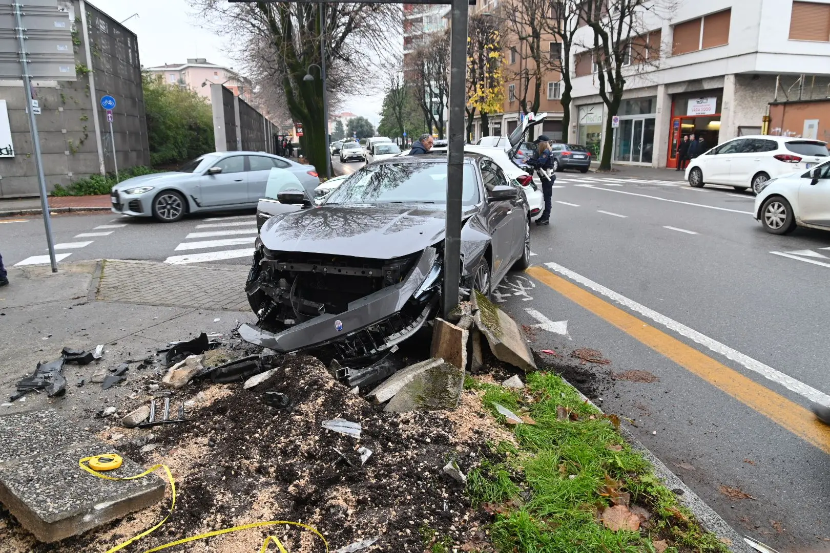 L'incidente in viale Duca d'Aosta