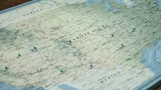 Una cartina degli Stati Uniti d'America