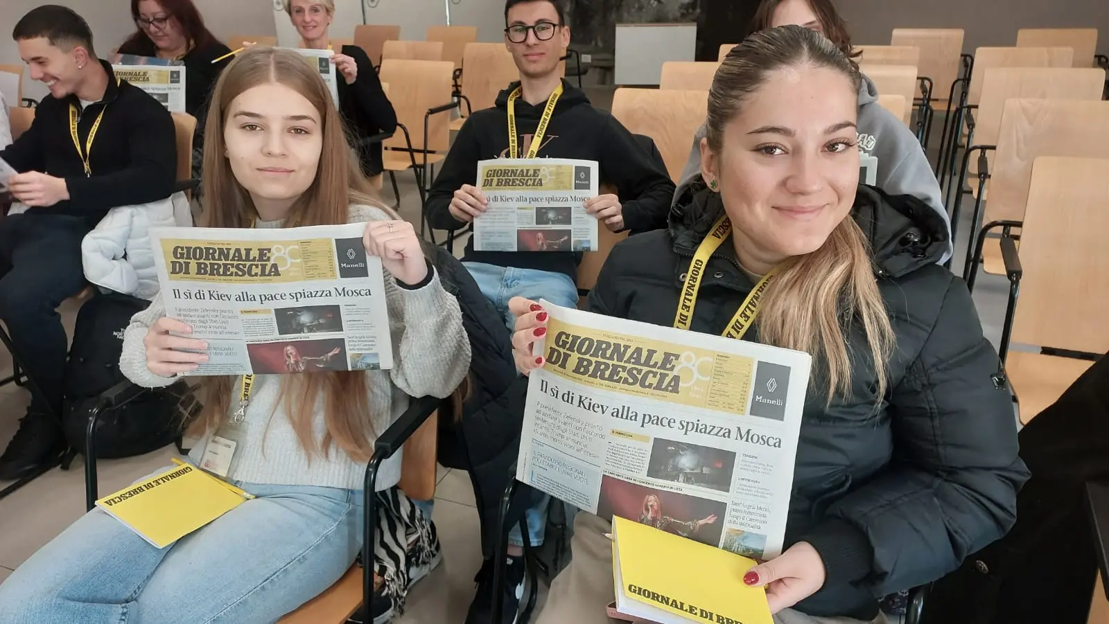 La classe V dell'istituto Grandi Scuole di Brescia in visita al GdB
