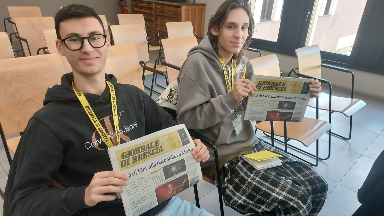 La classe V dell'istituto Grandi Scuole di Brescia in visita al GdB