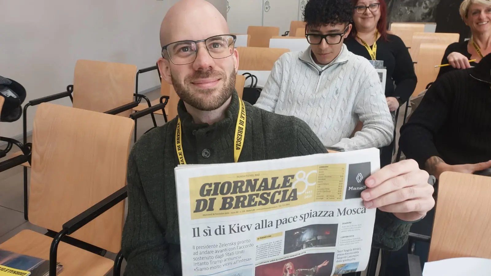 La classe V dell'istituto Grandi Scuole di Brescia in visita al GdB