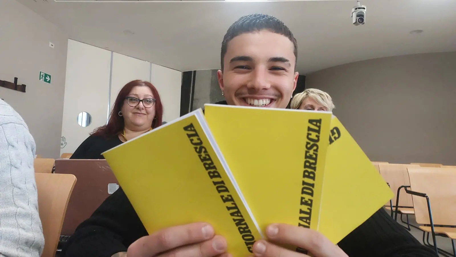 La classe V dell'istituto Grandi Scuole di Brescia in visita al GdB