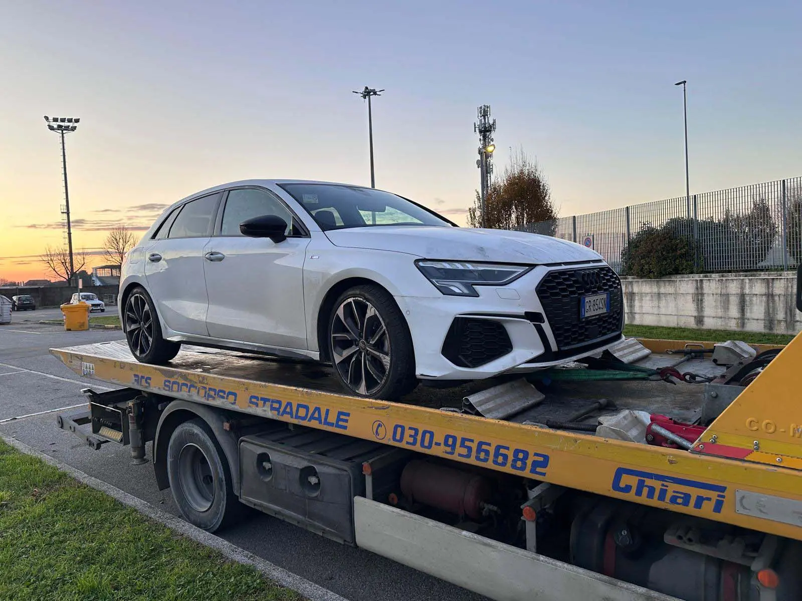 Le auto dell'inseguimento nella Bassa