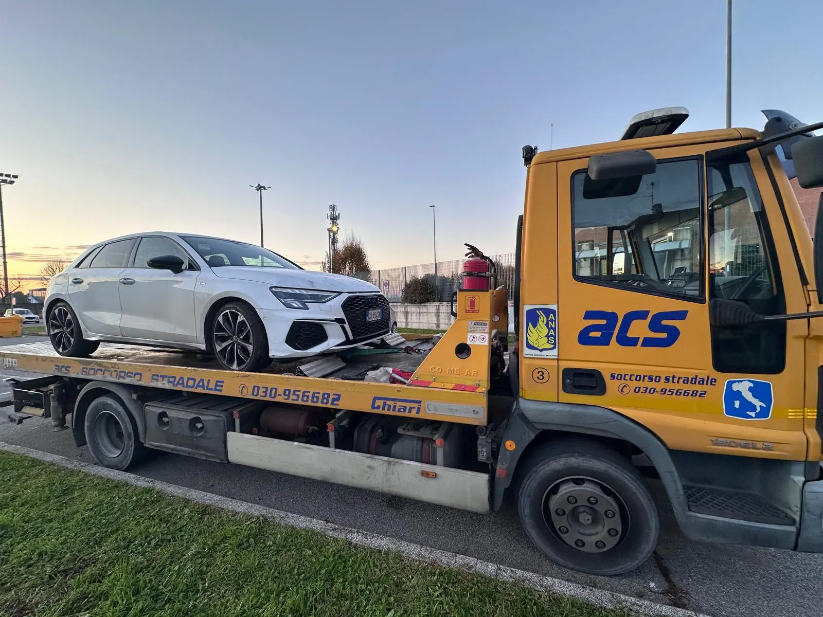 Le auto dell'inseguimento nella Bassa