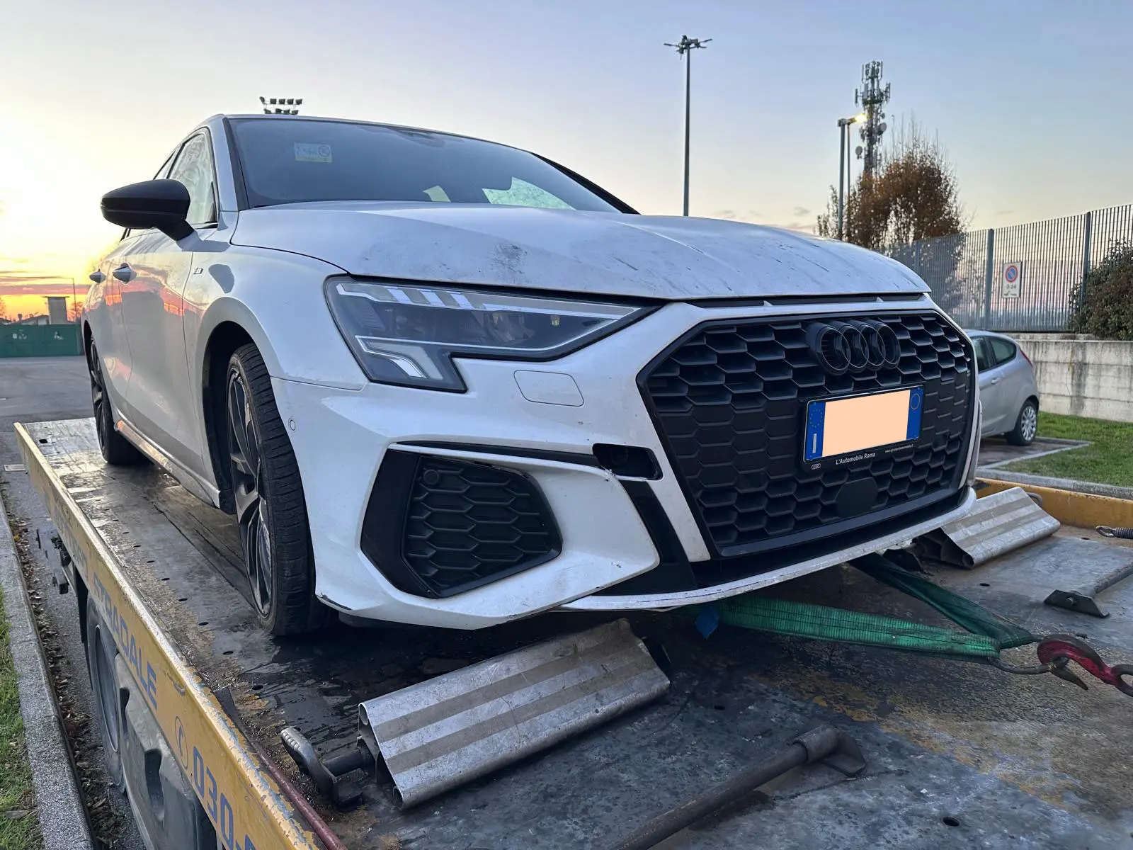 Le auto dell'inseguimento nella Bassa