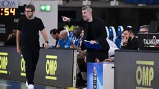 Gianpaolo Alberti (a destra) con coach Cotelli - Foto New Reporter Checchi © www.giornaledibrescia.it