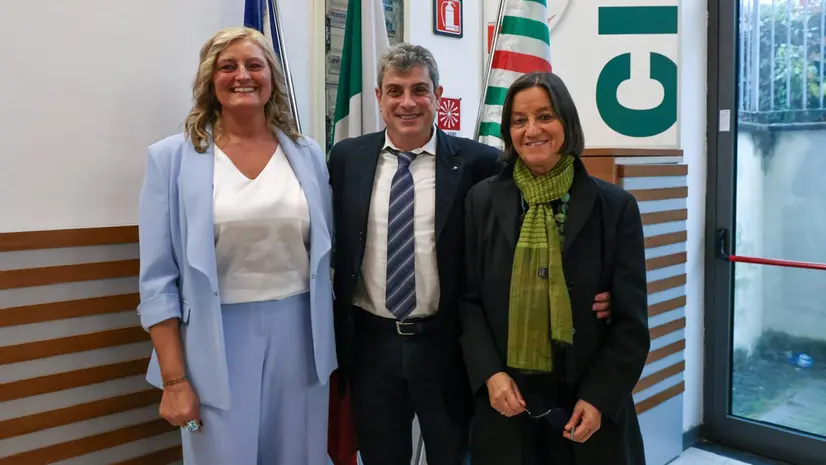La segreteria provinciale Cisl: Tiziana Fortunali, Alberto Pluda,
Maria Rosa Loda