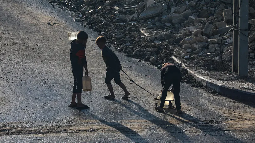 Bambini palestinesi - Foto Ansa © www.giornaledibrescia.it