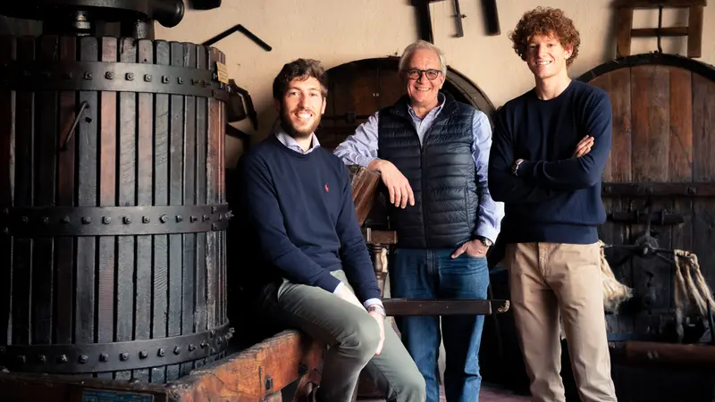 Riccardo Ricci Curbastro con i figli Gualberto e Filippo