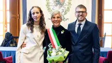 Matteo Cotelli e la moglie Mara Marino, sposati da Laura Castelletti - Ph. Gianluca Checchi Ciamillo / Castoria